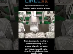 Progettazione personalizzata e linea di produzione di contenitori in foglio di alluminio resistente LK-T63