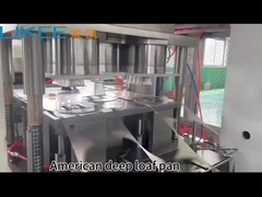 American Deep Loaf Pan Aluminum Foil Pressing Machine Line Operating Video