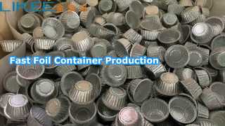 Funzionamento della macchina per la produzione di contenitori in foglio di alluminio LK-T63