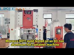 Stampo per contenitori Morocco 8011 sulla nostra linea di prodotti per contenitori in foglio di alluminio da 80 tonnellate