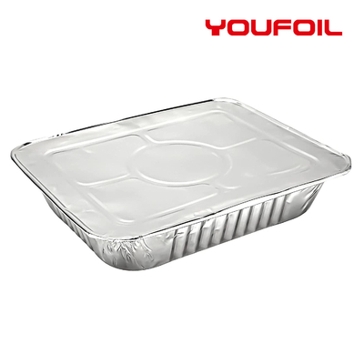 comprare Dimensione Pan With Lid di alluminio di penetrazione mezza del contenitore rettangolare resistente del online manufacture