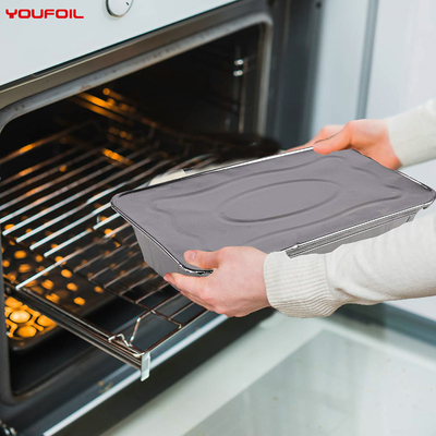 comprare Contenitore eliminabile del foglio di alluminio di picnic con il coperchio per Feezer Oven Microwave online manufacture
