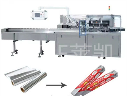 qualità  1500kg Automatic Cartoning Machine For Small Foil Roll Packing 30-60 Boxes/min Fabbrica