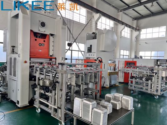 comprare LK-T80 Aluminum Foil Container Making Machine with Quick Mold Change System, 80ton Press Capacity, and Mitsubishi PLC Control online manufacture