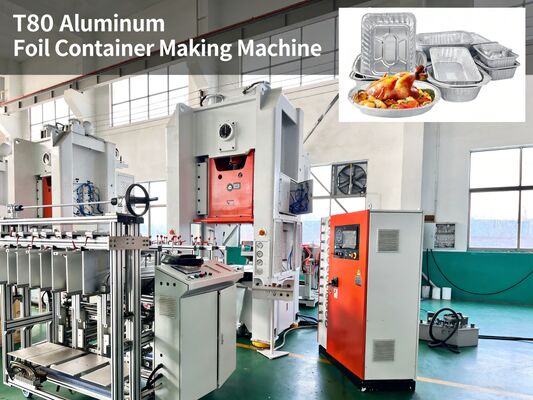 comprare Macchina per contenitori in foglio di alluminio LK-T80 con capacità di stampa di 80 tonnellate, durata di 10 anni e controllo PLC Mitsubishi fabbricazione online