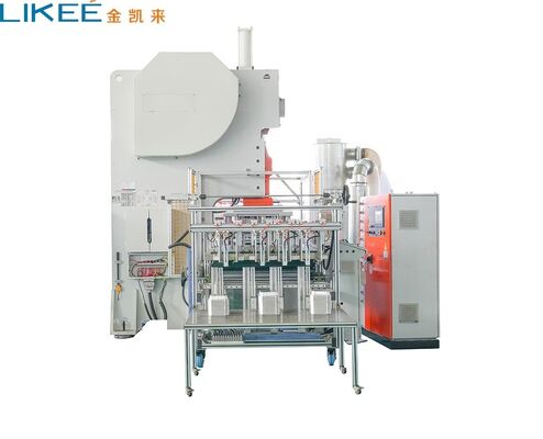 comprare Macchina per contenitori in foglio di alluminio con 35-70 corse al minuto per vassoi a parete liscia e struttura a C fabbricazione online
