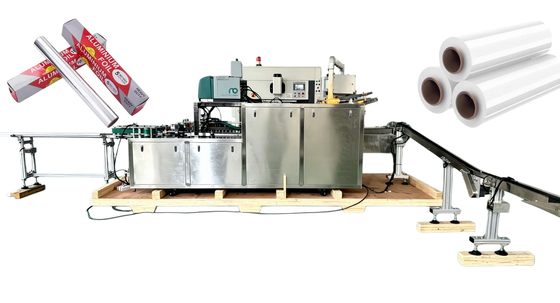acquistare Macchina Inscatolatrice Automatica Inscatoatrice Multidirezionale Regolabile per Salviette Umidificate, Pellicola Trasparente e Foglio di Alluminio fabbricazione online