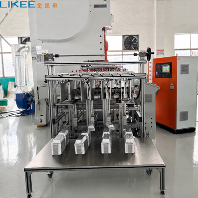 acquistare Macchina per la fabbricazione di contenitori di fogli di alluminio completamente automatica con capacità di stampa di 63 tonnellate per contenitori irregolari quadrati e rotondi fabbricazione online