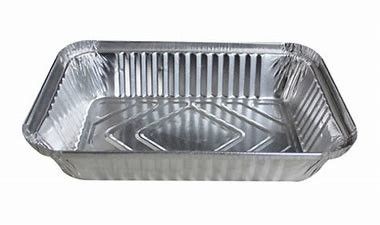comprare contenitori di alimento eliminabili di alluminio della stagnola d'argento del pacchetto di 800ml 0.03mm online manufacture