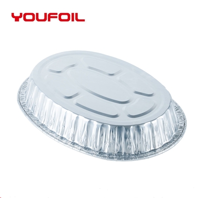 Coperchio di plastica di alluminio ovale eliminabile di 8006 Tray Catering Baking Pan With