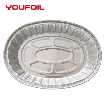 Coperchio di plastica di alluminio ovale eliminabile di 8006 Tray Catering Baking Pan With