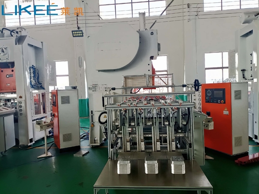 Mitsubishi Servo Motor Driven Aluminium Foil Plastic Food Container Making Machine facile da usare