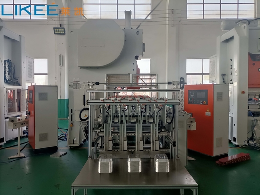 Alta produttività 3 WAYS Macchina per la produzione di contenitori in foglio di alluminio completamente automatica
