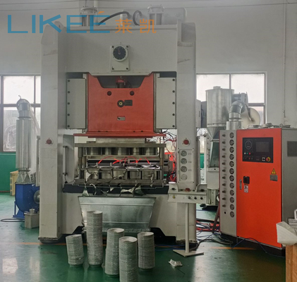 5 cavità semiautomatica macchina di produzione di contenitori in alluminio con capacità di produzione di 12000 pcs / ora