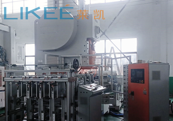 18.5KW 3-4 Cavità Valvola solenoide Linea di produzione di contenitori di foglio di alluminio con capacità di 12000 pcs/ora