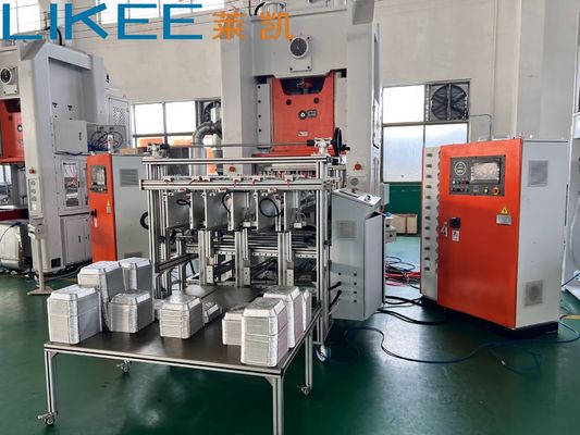 Capacità di stampa 80 tonnellate Macchina per la fabbricazione di contenitori di fogli di alluminio con sistema automatico di impilazione e conteggio e 35-70 colpi/min
