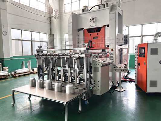 Macchina per la produzione di contenitori in foglio di alluminio 7 pollici Panna circolare usa e getta con coperchio